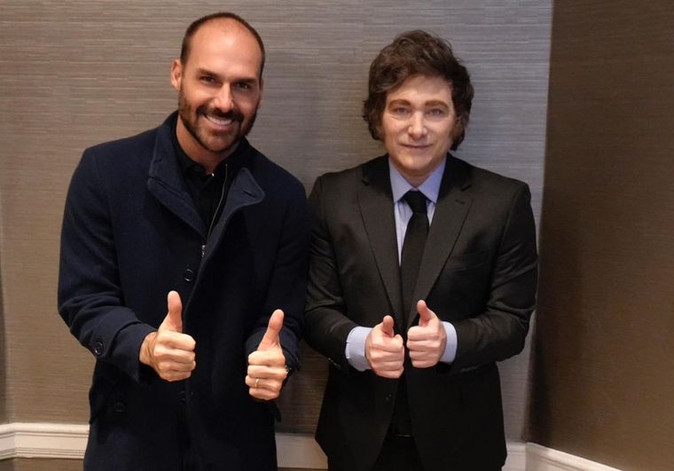 Javier Milei y Eduardo Bolsonaro