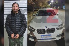 El conductor del BMW blanco que fue detenido como presunto autor del tiroteo contra una casa en Las Heras.&nbsp;