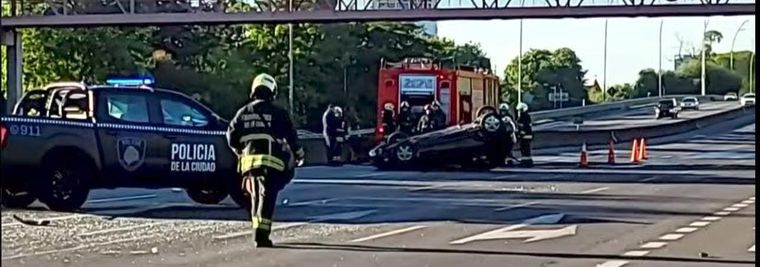 El hecho ocurrió a la altura de la salida de Zapiola.