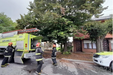 El incendio fue alertado por uno de los vecinos Foto: Agencia Noticias Argentinas El incendio fue alertado por uno de los vecinos Foto: Agencia Noticias Argentinas