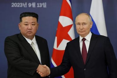 MDZol | Kim Jong-un y Vladimir Putin en su encuentro, el miércoles, en el cosmódromo de Vostochni, en Rusia. Foto: SPUTNIK/VLADIMIR SMIRNOV/POOL VIA REUTERS