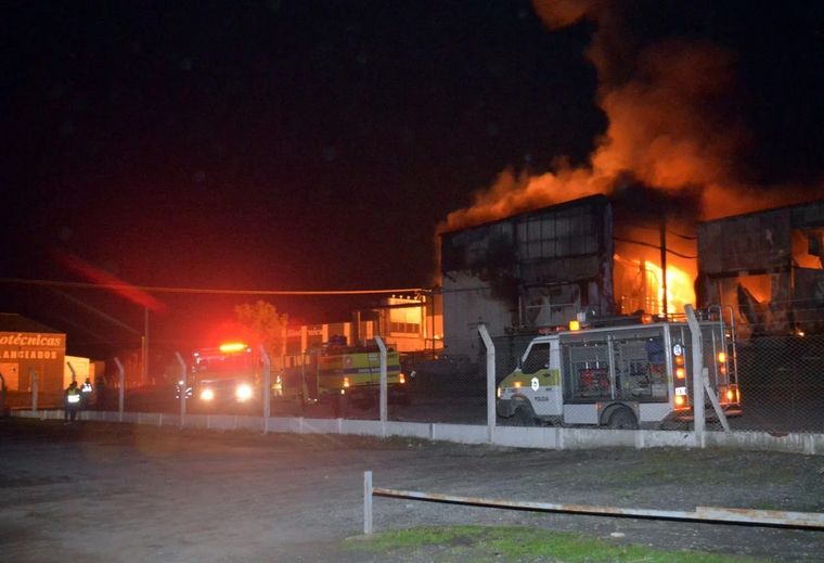 La planta de Cagnoli en Tandil fue destruida por el fuego Foto: El Eco