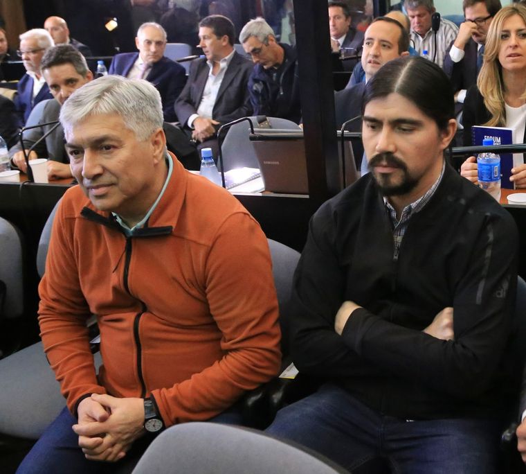 Lázaro Báez junto a su hijo Martín Foto: NA