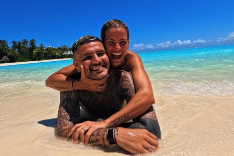 Mauro Icardi con la China Suárez en Maldivas. Mauro Icardi con la China Suárez en Maldivas.