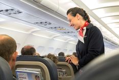 Los asistentes de avión se comunican de manera secreta durante el vuelo. Foto: RUBEN M RAMOS / Shutterstock.com