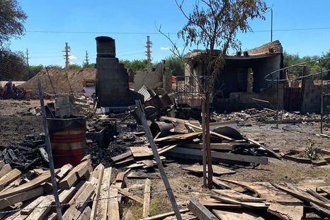 Así quedó el lugar tras las explosión. Foto: gentileza / Puntal de Villa María