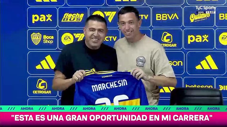 Marchesín dejó el fútbol brasileño y llegó para competir por el arco de Boca. Foto: Captura TyC Sports