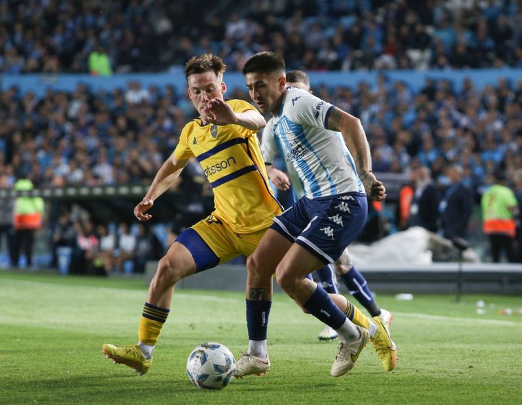 El último partido entre Racing y Boca fue victoria para la Academia. Foto: NA