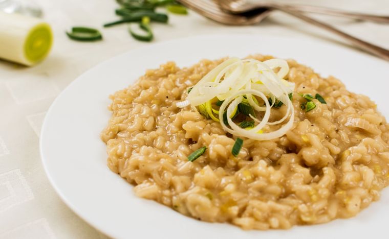 Risotto de puerros Una receta simple y deliciosa para hacer en minutos Foto: Shutterstock
