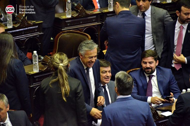 Alfredo Cornejo asumió en su banca en la Cámara de Diputados.