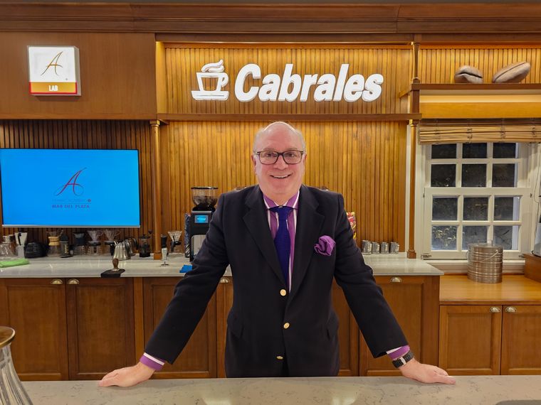 Martín Cabrales en uno de sus locales en Mar del Plata Foto: Federico Bruno