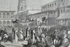 Lima temía perder importancia en la vida del país (grabado de la ciudad a fines de 1839). Foto: GETTY IMAGES Foto: GETTY IMAGES