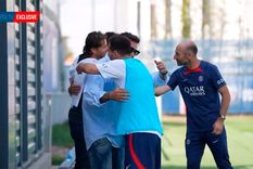 Messi y Lavezzi se reencontraron en el predio del PSG. Messi y Lavezzi se reencontraron en el predio del PSG.