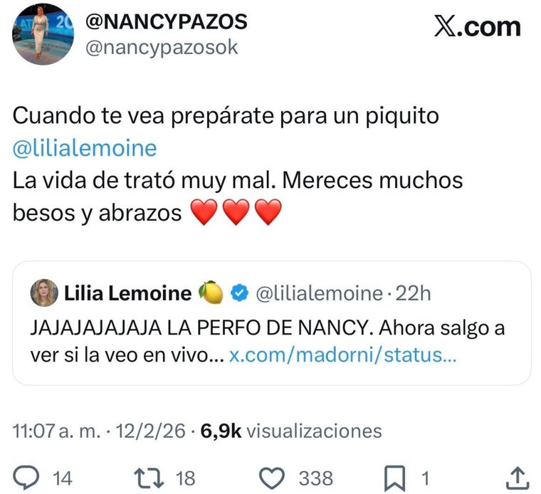 La periodista le respondió a la diputada. La periodista le respondió a la diputada.