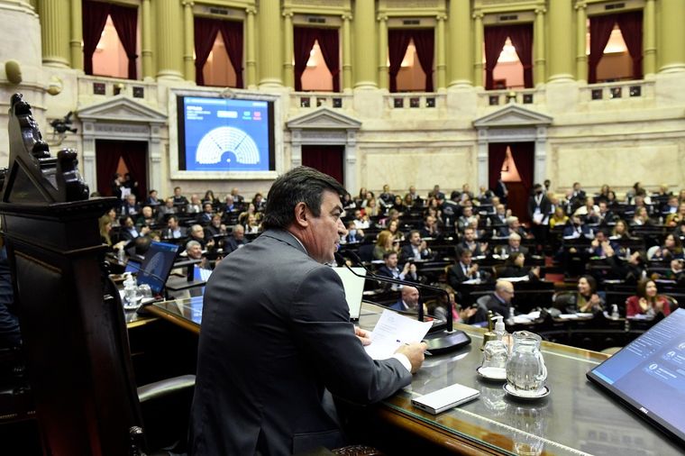 Omar De Marchi preside la sesión ante la ausencia de Sergio Massa Foto: Prensa Diputados