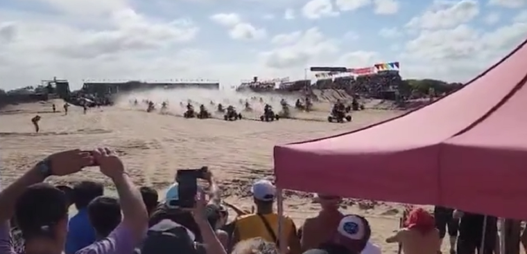 Accidente en el Enduro de Villa Gesell Foto: Captura video