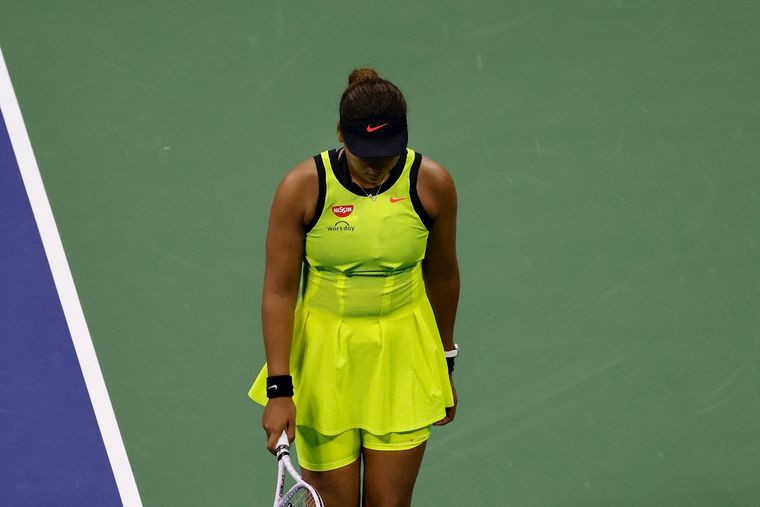 Naomi Osaka no pudo ocultar su frustración Foto: EFE