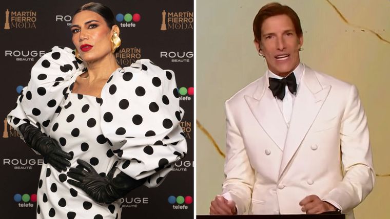 Florencia de la V e Iván de Pineda vivieron un incómodo momento en los Premios Martín Fierro de la Moda.
