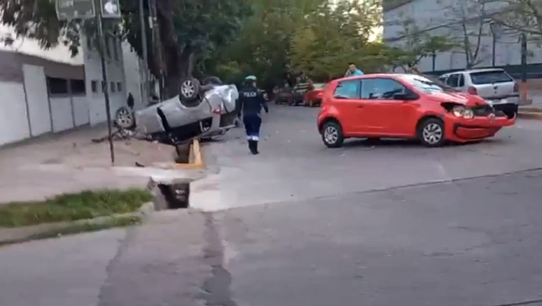 Instantes después del accidente Foto: captura de video