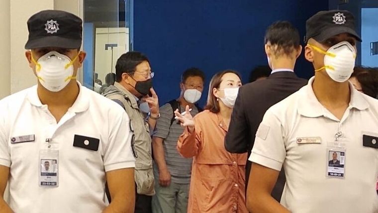 coreanos En el aeropuerto hubo discusiones e inquietud.