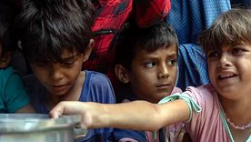 Miles de niños mueren o padecen hambre extremo en Gaza. Foto Efe