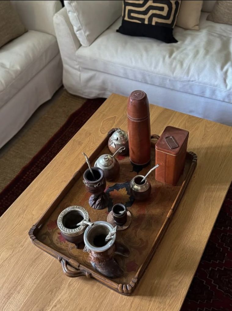 En los detalles del mate se puede ver el nombre de Wanda y Mauro. Foto: @wanda_nara En los detalles del mate se puede ver el nombre de Wanda y Mauro. Foto: @wanda_nara