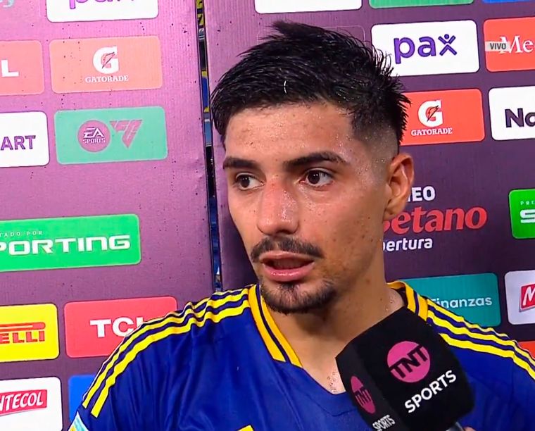 Williams Alarcón se expresó tras la victoria de Boca en la Bombonera. Foto: Captura TNT Sports