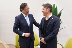 Gustavo Petro y Axel Kicillof reunidos en Barcelona, España-