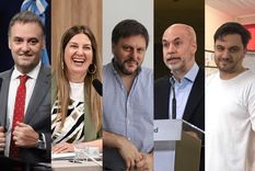 Cinco de los diecisiete candidatos porteños que se presentan en las próximas elecciones legislativas del 18 de mayo. Foto: Archivo