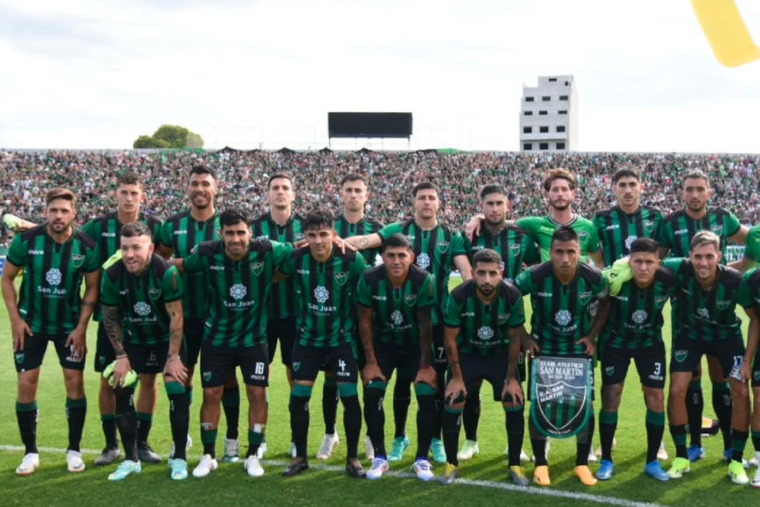 San Martín tiene todo listo para medirse ante Gimnasia. Foto: Prensa San Martín de San Juan.