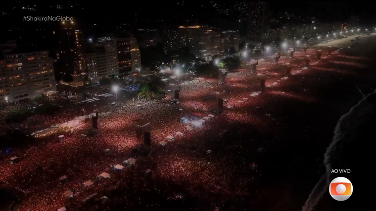 Millones de personas llegaron a Río de Janeiro para ver a Shakira. 