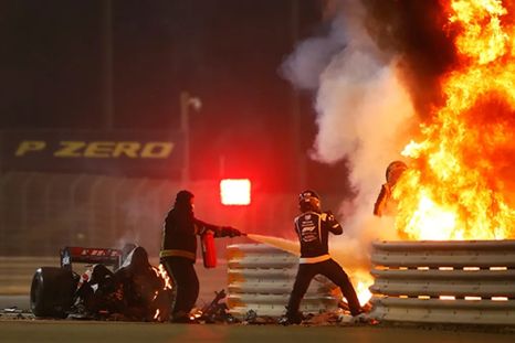 Cinco años después del horror en Baréin, Grosjean vuelve a manejar un Fórmula 1. Cinco años después del horror en Baréin, Grosjean vuelve a manejar un Fórmula 1.