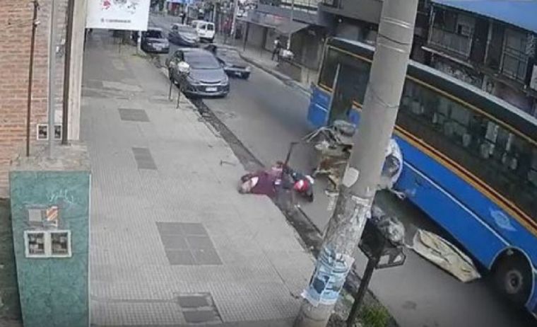 Instantes después del accidente Foto: Captura de video