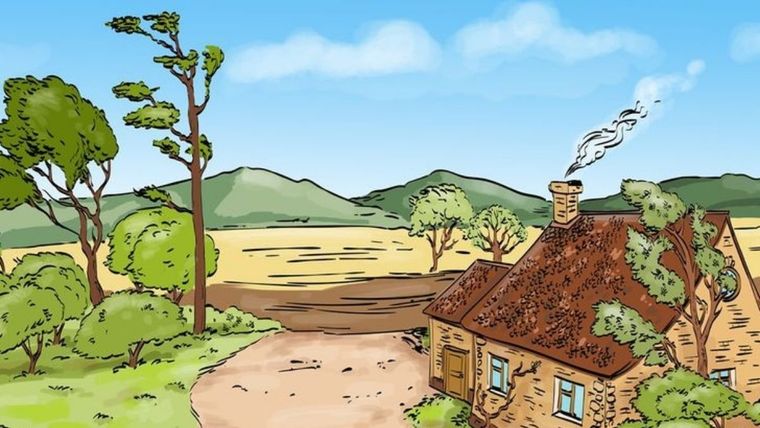 Acertijo visual, reto visual, casa