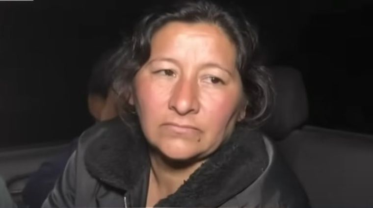 Laudelina, la tía de Loan que este sábado dijo que al menor lo habían atropellado Foto: Captura de pantalla
