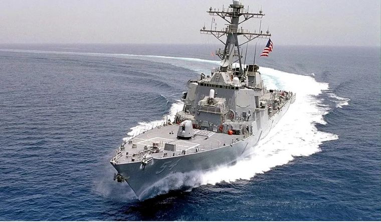 China expulsó un destructor de Estados Unidos semejante al de la imagen. Foto Efe China expulsó un destructor de Estados Unidos semejante al de la imagen. Foto Efe