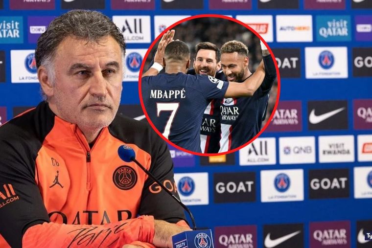 Galtier defendió a Messi, Neymar y Mbappé tras el mal resultado del PSG ante el Reims.
