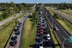 La ruta 2, camino a la Costa Atlántica, presenta grandes demoras debido a un choque.