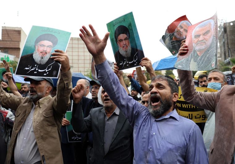 En Irán hubo protestas luego de la muerte de Hassan Nasrallah. Foto: EFE