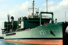 El Kharg, de Irán, hundido. Foto: OkDiario.