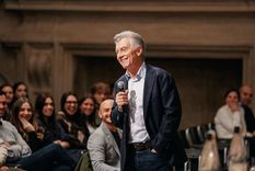 Mauricio Macri en la Universidad de Bolonia.