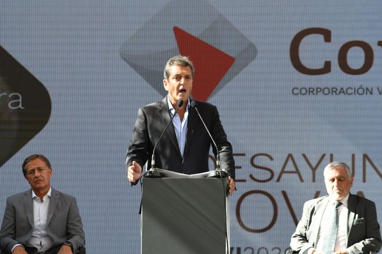 Massa lo anunció en el Desayuno de Coviar Foto: Alf Ponce/MDZ