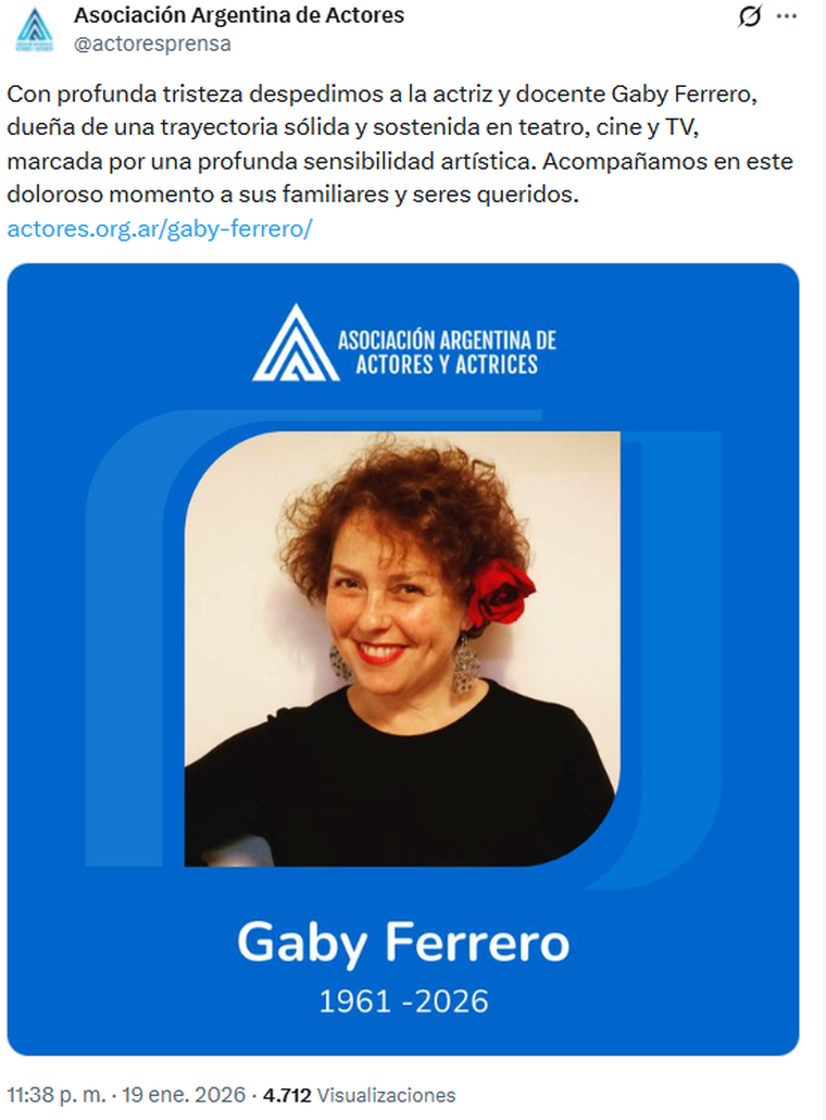 El mundo del espectáculo pierde a una gran actriz. El mundo del espectáculo pierde a una gran actriz. 