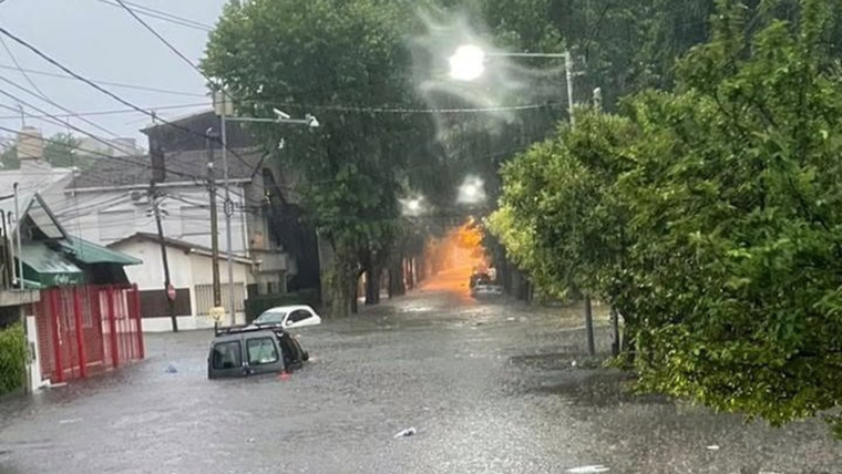 La tormenta sorprendió en la previa de la Navidad.