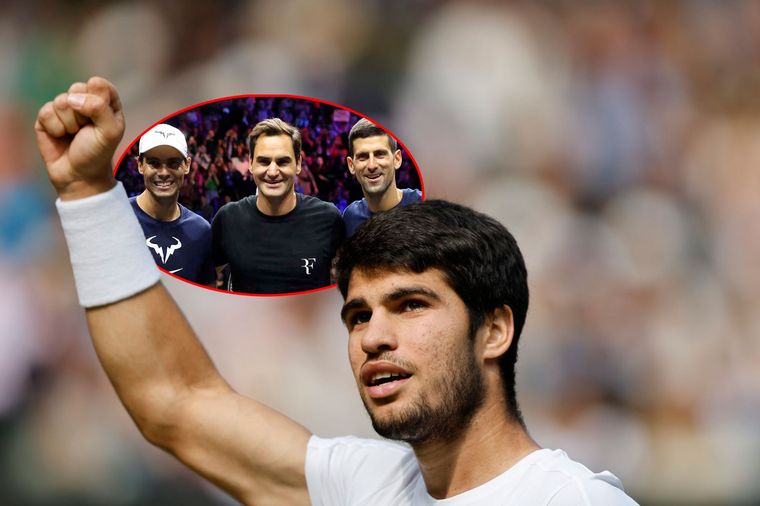 Alcaraz no podrá repetir lo que logró el Big 3 de Djokovic, Federer y Nadal, según un histórico coach Foto: EFE