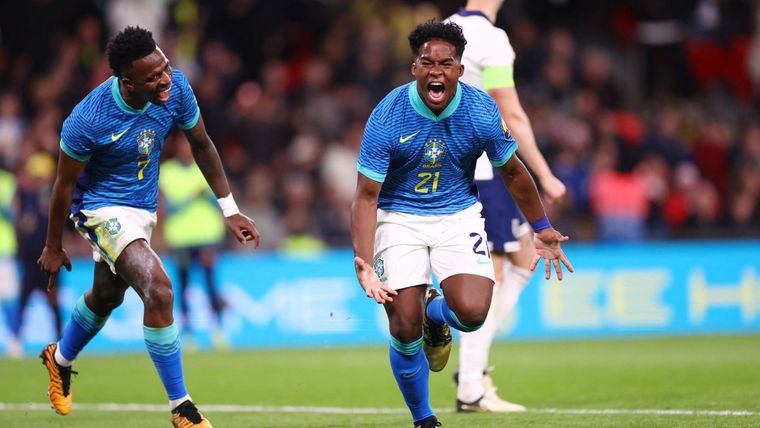 Endrick, a los 17 años, jugará su primera Copa América. Foto: Selección Argentina