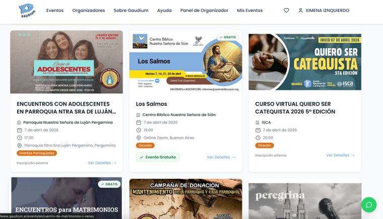 Gaudium permite gestionar y administrar una amplia diversidad de actividades: retiros espirituales, peregrinaciones, cursos y jornadas de formación. Gaudium permite gestionar y administrar una amplia diversidad de actividades: retiros espirituales, peregrinaciones, cursos y jornadas de formación.