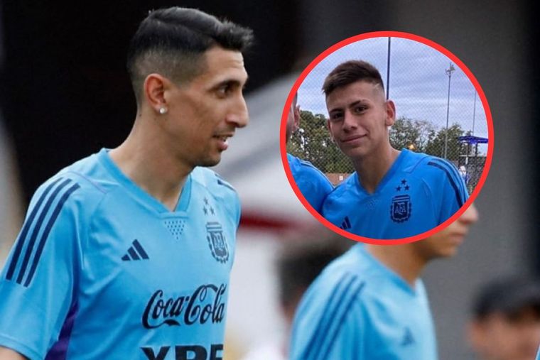 El Diablito Echeverri sorprendió en la Selección argentina y se llevó los elogios de Di María.
