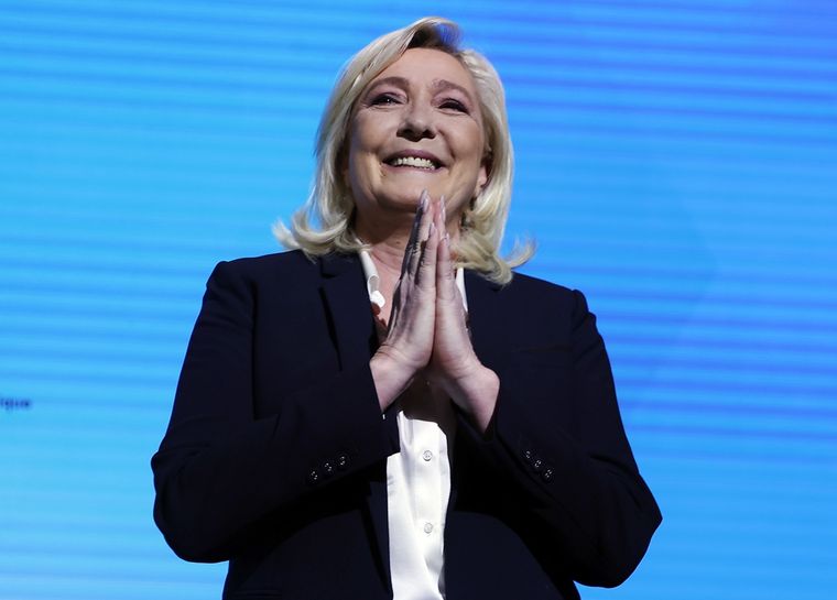 Marine Le Pen, la gran triunfadora de la jornada en Francia Foto: EFE