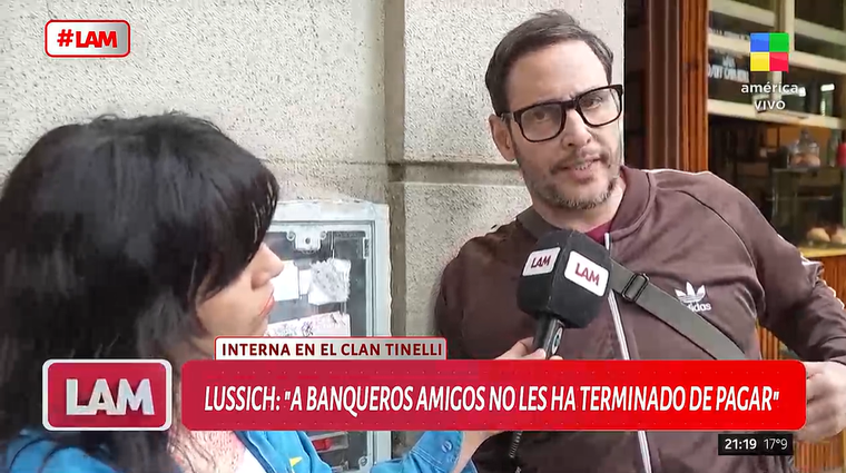Rodrigo Lussich apuntó contra Marcelo Tinelli. Foto: captura de video / América TV. Rodrigo Lussich apuntó contra Marcelo Tinelli. Foto: captura de video / América TV.